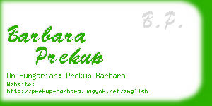 barbara prekup business card